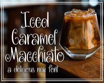 Iced Caramel Macchiato - A Hand-lettered, Curly, Multilingual Font