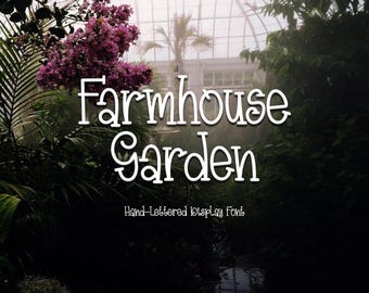 Czcionka Farmhouse Garden | Ręcznie pisany krój pisma Slab Serif | Pobierz OTF TTF