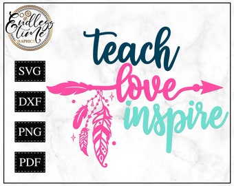 Retour à l'école - Teach Love Inspire SVG Cut File