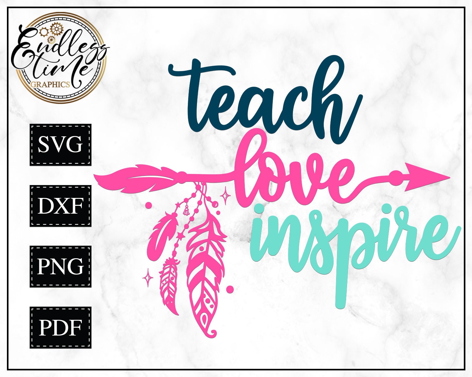 Download Back To School Teach Love Inspire Svg Cut File Etsy