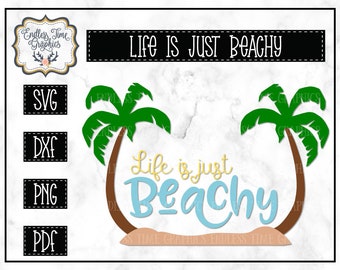 La vie est juste Beachy SVG, sticker débardeur été (fichier de découpe)