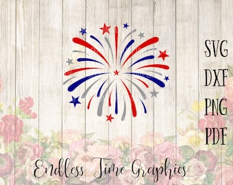 Firework SVG. 4th of July SVG. Svg Cutting File. Red White Blue Svg. 4th of July Decal. Firework Decal. Digital Decal. 4th Vinyl Decal 282