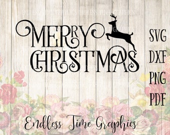 Merry Christmas SVG. Vintage Christmas SVG. Christmas Cutting File. DIY Vinyl Decal. Christmas Svg. Holiday Svg. Seasons Greetings Svg. 300