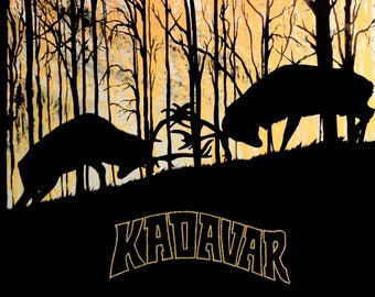 KADAVAR official silkscreen printed gigposter for Desertfest Antwerp 2017