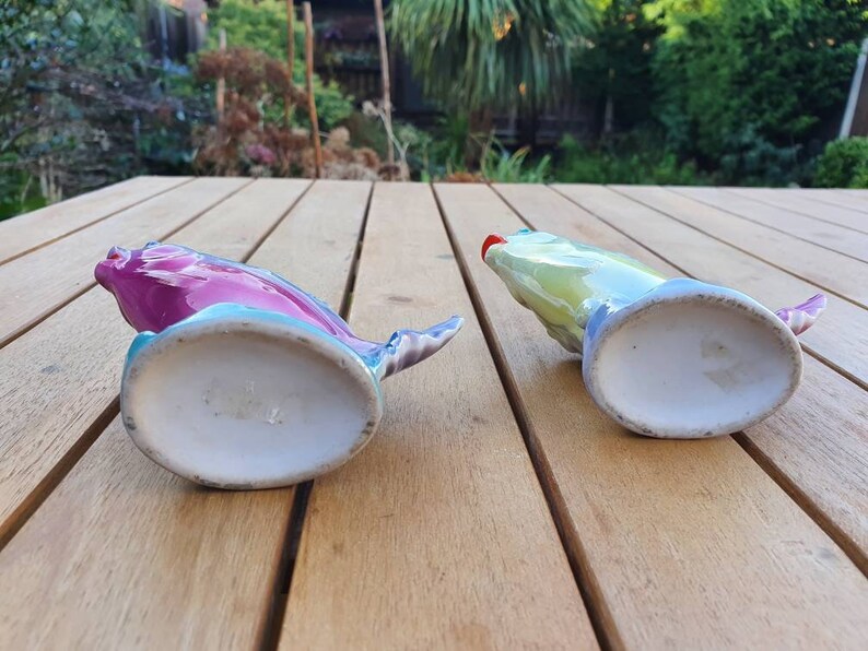 individualy available. Ceramic iridescent lustre fish figurine circa 1950-60