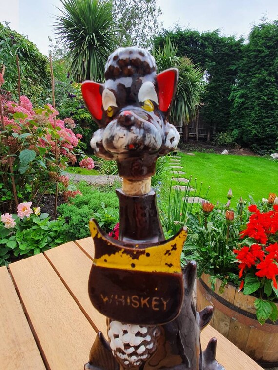 1950年代のヴィンテージ手描きプードルウイスキーボトル - Etsy 日本