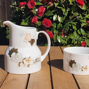 Vintage Royal Doulton Westwood milk jug and sugar bowl, individually available.