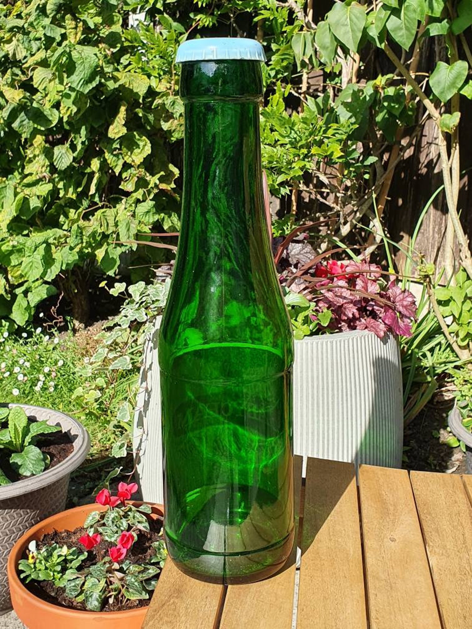 Very large and heavy vintage glass money box in the shape of a Etsy