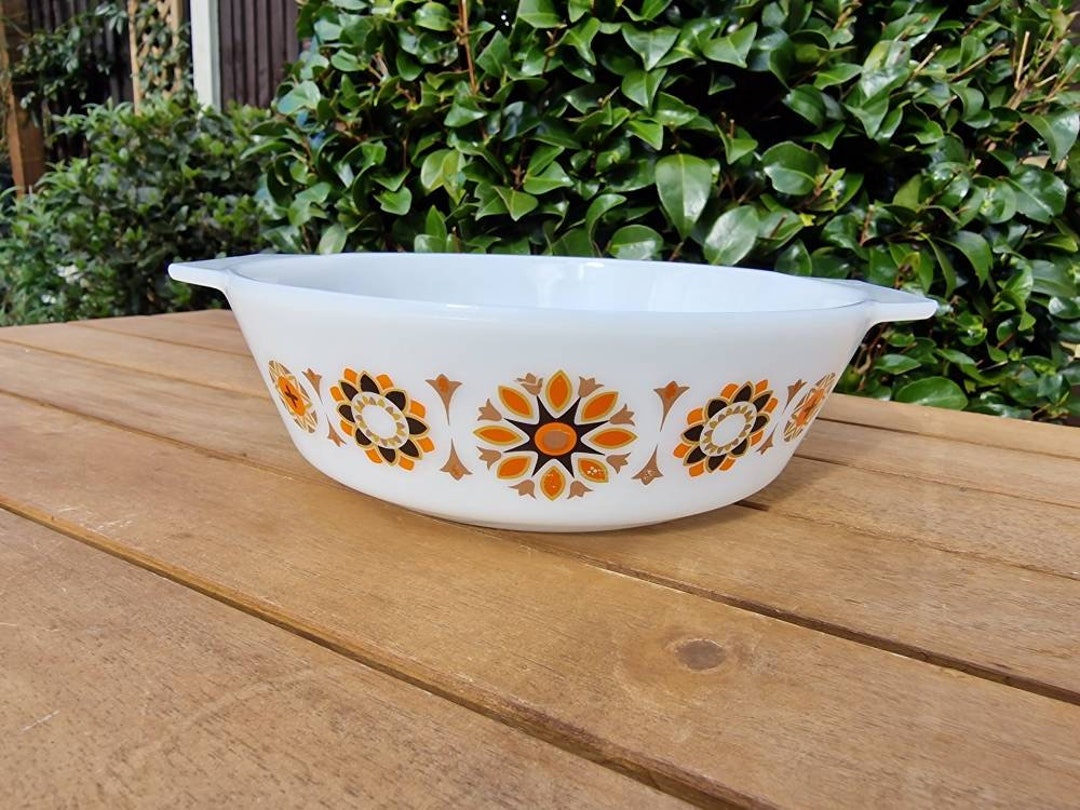 Vintage Jaj Pyrex Casserole Dish 'toledo' Pattern Without Lid. - Etsy