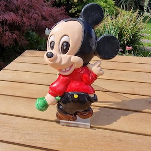 Vintage baby Mickey mouse chalkware plaque