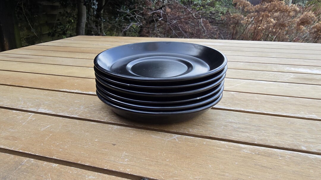 Vintage Black Portmeirion Saucer Spares for Phoenix and Greek Keys Sets ...