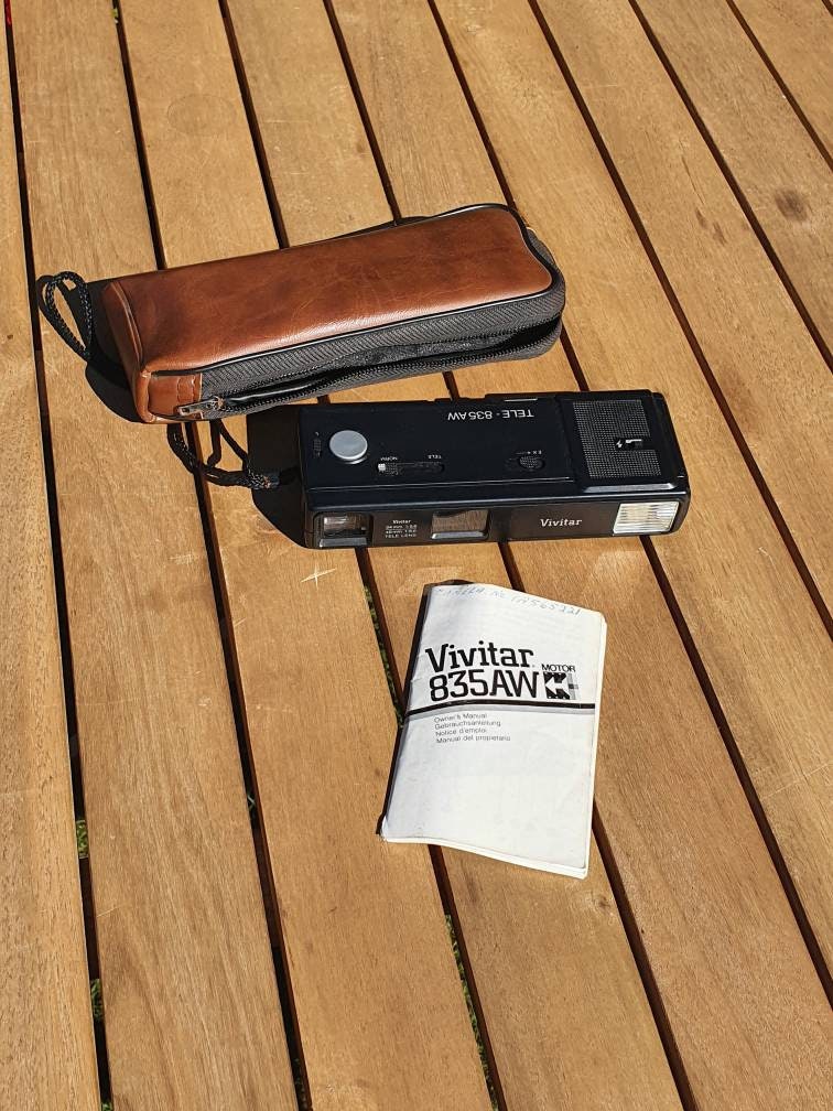 Vintage Vivitar 835AW Motor Camera With Leather Case and