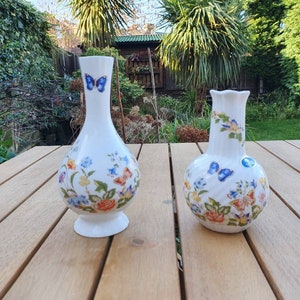 Aynsley Cottage Garden vases INDIVIDUALLY available fine bone china 1980&#39;s