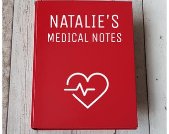 Personalised Medical Notes Folder, A4 Ring Binder, Custom Made File, Student Nurse, University, Document, Organise, Storage, Graduation Gift