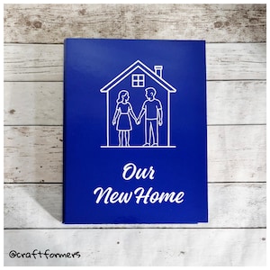 New Home Folder, A4 Ring Binder, Custom Made File, Document Holder, House Paperwork, Personalised, Bill, Manuals, Important Information