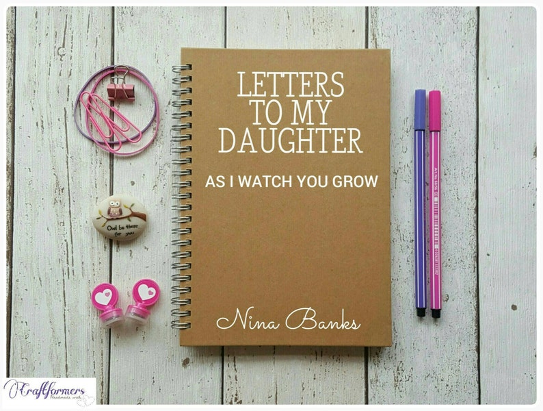 Personalised Gift, Stationery Gift, Personalised Notebook, New Baby, Baby Shower, Mum Gift, New Parents, Gift Ideas, Baby Journal, Keepsake image 1