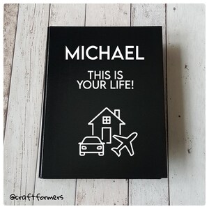 Personalised This Is Your Life Keepsake Folder, Custom Made A4 Ring Binder File, Document Holder, Stationery Gift For Him Her, Memories