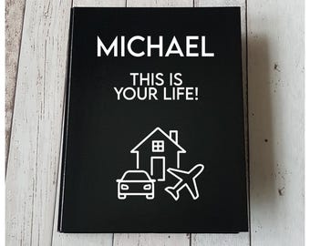 Personalised This Is Your Life Keepsake Folder, Custom Made A4 Ring Binder File, Document Holder, Stationery Gift For Him Her, Memories