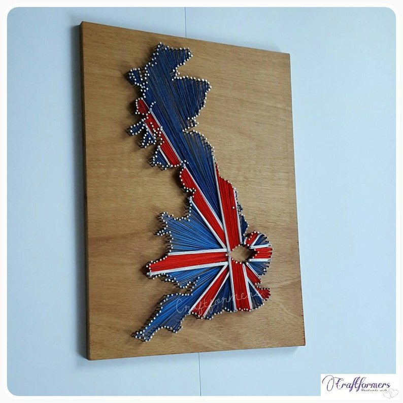 Personalised Gift UK String Art Union Jack British Flag Etsy