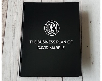 Personalised Business Plan Folder, A4 Ring Binder File, Document Holder, Custom Stationery Gift, New Business Ideas, Taxes, Insurance