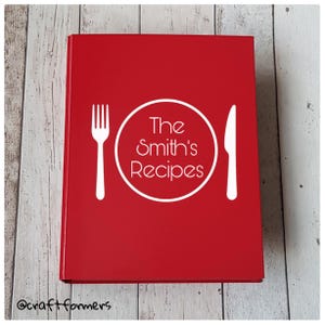 Personalised Family Recipe Folder, A4 Ring Binder File, Custom Made Stationery, Personalised Gift, New Home, Heirloom, Keepsake, Organise