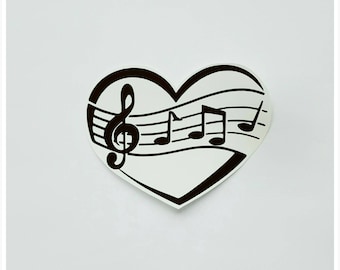 Music Vinyl Decal, Musical Notes, Music Heart, Love Music, Music Note Wings