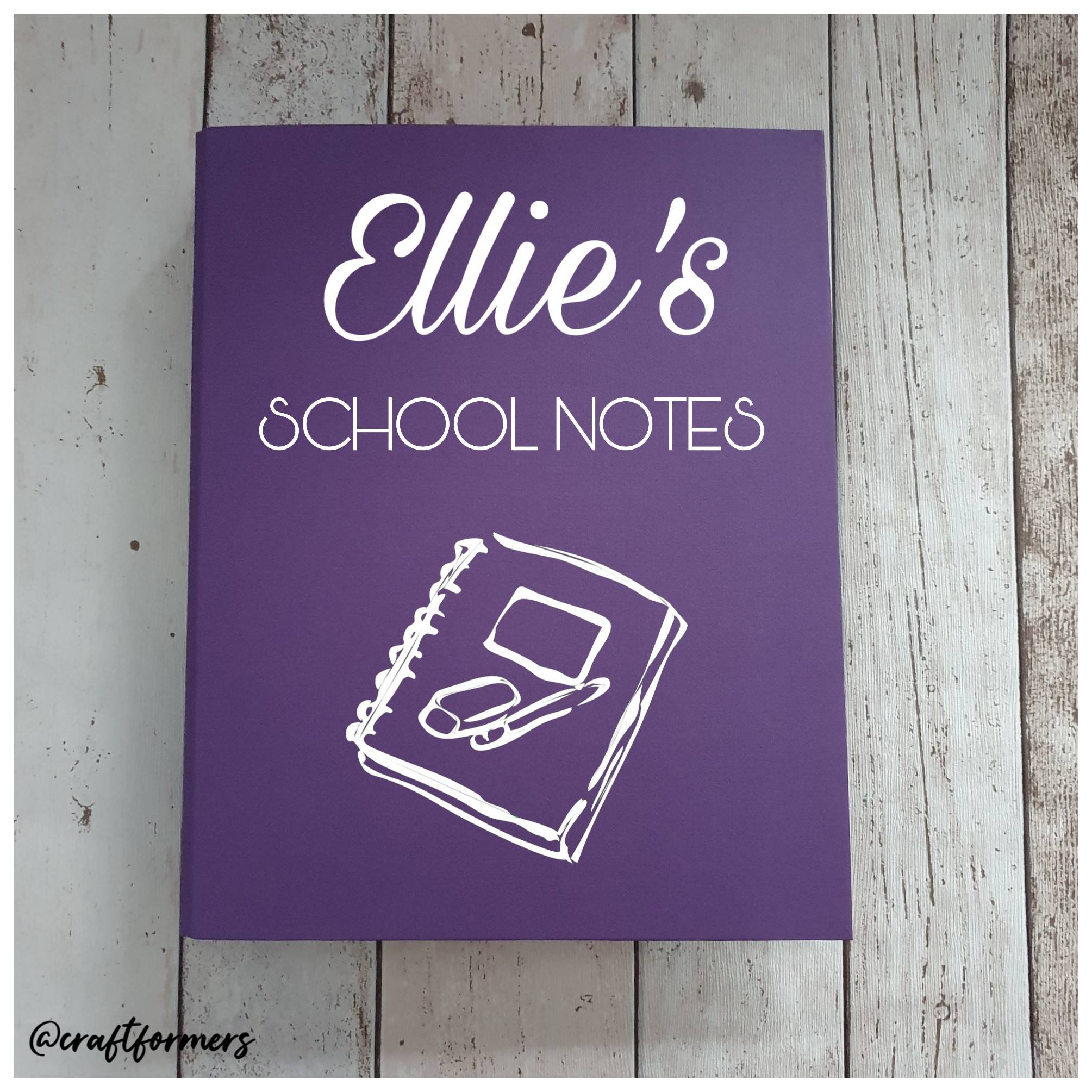 Personalised Folder A4 Ring Binder Folder School Notes Etsy
