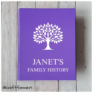 Personalised Family History Folder, A4 Ring Binder File, Stationery Gift, Custom Made Gift, Document Holder, Ancestor Family Tree, Keepsake