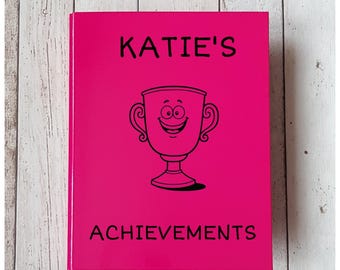 Personalised Achievement Folder, A4 Ring Binder, Stationery Gift, Custom Made File, Documents, Certificate Storage, Sports, Hobby, Keepsake