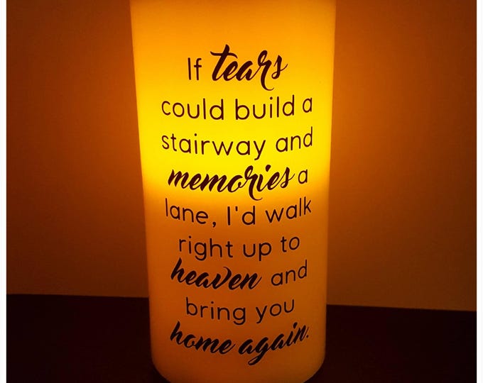 In Loving Memory Candle Personalised Remembrance LED Candle Etsy UK