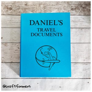 Personalised Travel Documents A4 Ring Binder File Folder, Custom Made Gift, Travel Receipts Insurance, Family Holiday, Important Paperwork