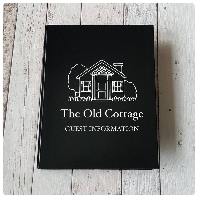 Guest Information Folder, A4 Personalised Files & Folders, Document Holder, Holiday Home Information Folder, Custom Made Stationery Folders image 1