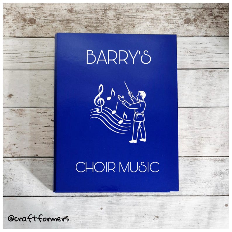Personalised Choir Music Folder, A4 Ring Binder File, Document Holder ...