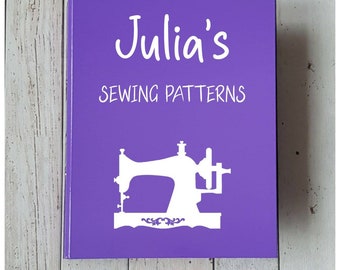 Personalised Sewing Patterns Folder, A4 Ring Binders, Stationery, Office Supplies, Files & Folders, Custom Made Folders, Sewing Accessories
