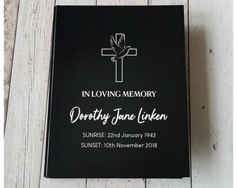 In Loving Memory Folder, A4 Personalised Remembrance, Celebration of Life, Condolences Folder, A4 Ring Binder, Stationery, Files & Folders