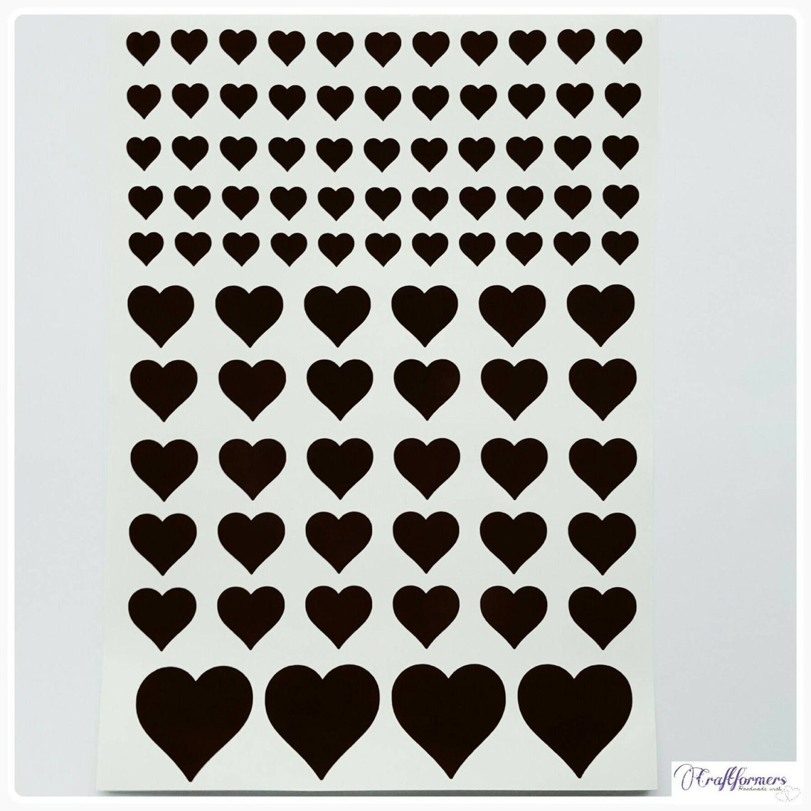 Heart Decals Vinyl Decals Heart Shape Stickers Love Hearts Etsy UK