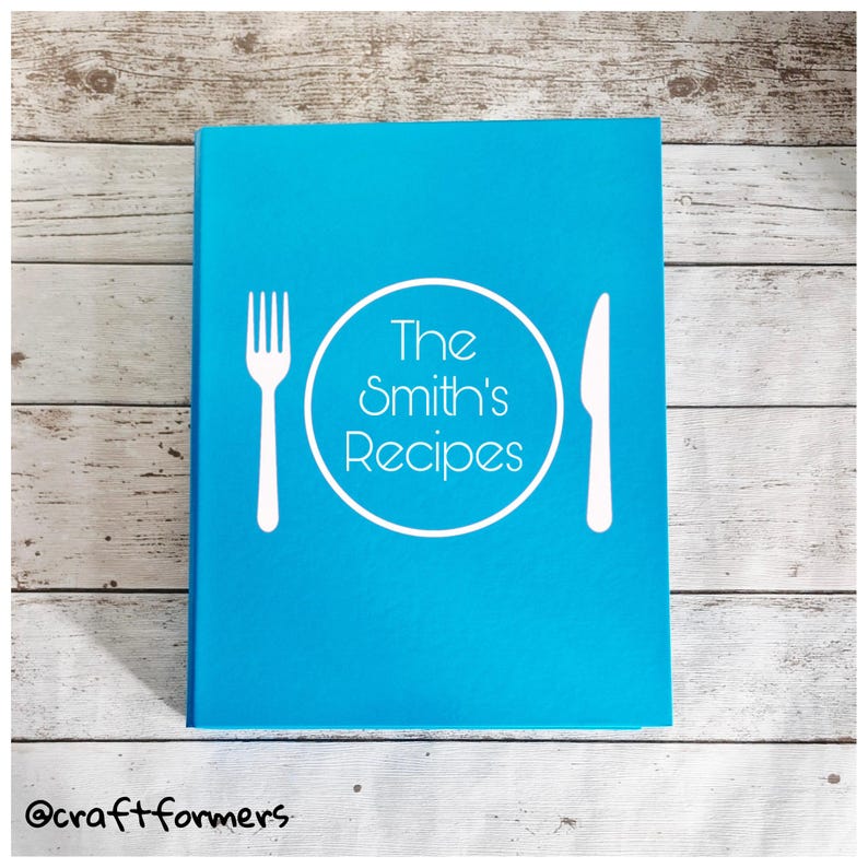 Personalised Family Recipe Folder, A4 Ring Binder File, Custom Made ...