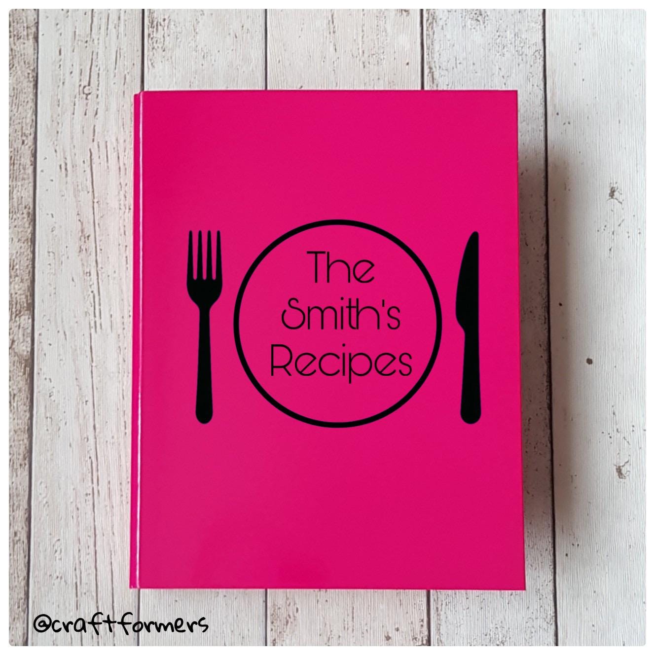 Personalised Family Recipe Folder, A4 Ring Binder File, Custom Made ...