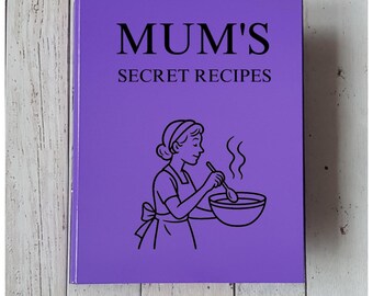 Personalised Mum’s Secret Recipe Folder, A4 Ring Binder File, Stationery, Custom Made, Gift For Her, Family Heirloom, Keepsake, New Home