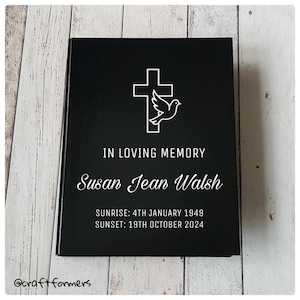 In Loving Memory Folder, A4 Personalised Remembrance, Celebration of Life, Condolences Folder, Ring Binder, Stationery, Memorial Service