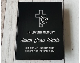 In Loving Memory Folder, A4 Personalised Remembrance, Celebration of Life, Condolences Folder, Ring Binder, Stationery, Memorial Service