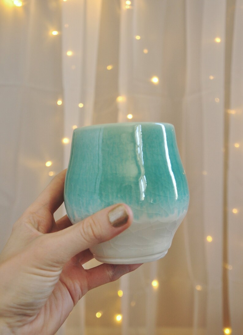 Stemless Wine Cup Handmade Ceramic Porcelain Fine Art Ceramics Art Collectibles Vadel Com
