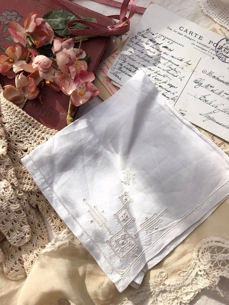 小物 1900s Hand Embroidery Handkerchief 1900 Handkerchief - Etsy