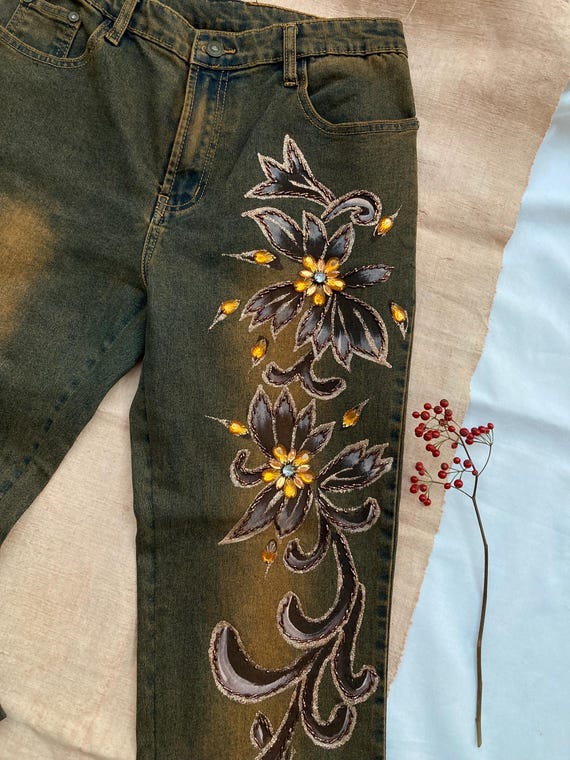 大人気★AAKAM★Rhinestone Washed Denim Pants(2色/追跡O) MUSINSA | AAKAM Rhinestone Washed Denim Pants (Blue)