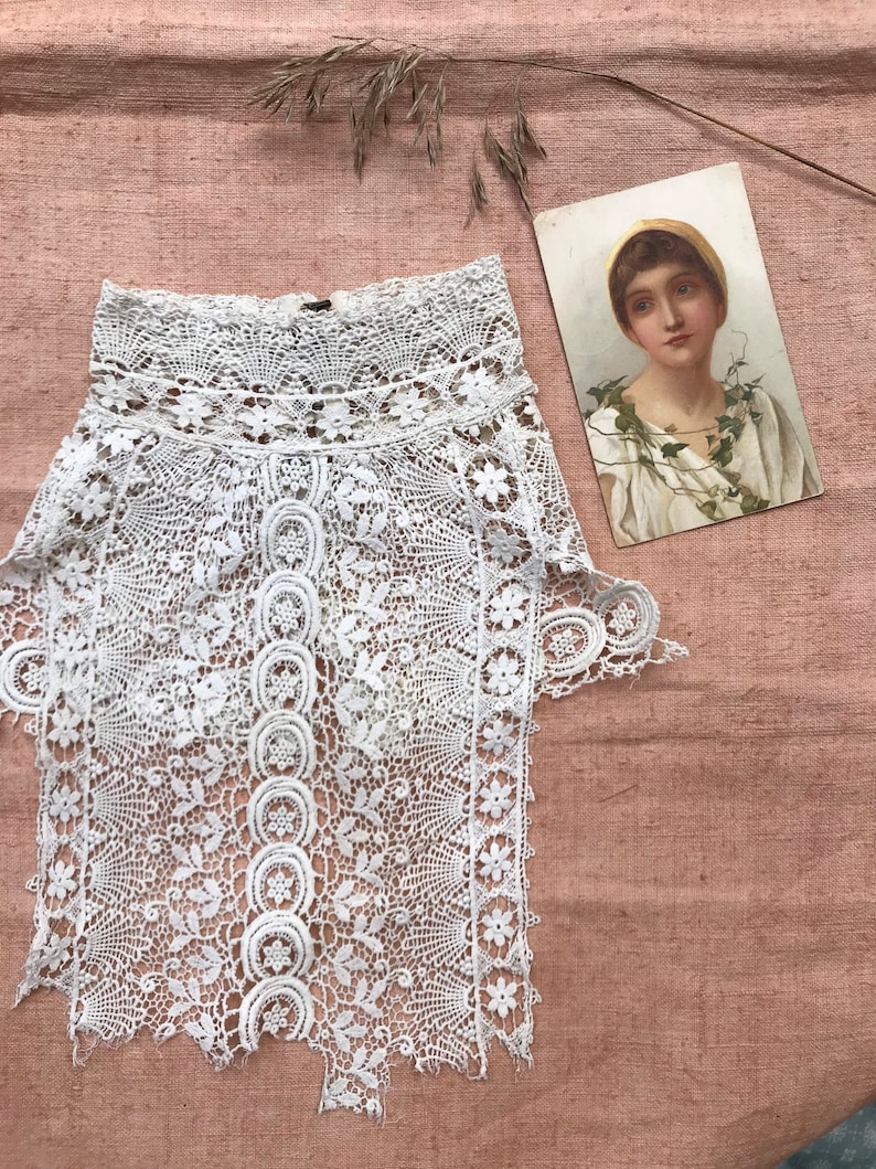 Late 19th Century Victorian Edwardian Lace Bib Modesty Panel - Etsy