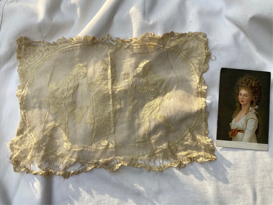 1890-Early 1900s Belle Epoque Tulle Lame main image 1