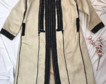 Rare, Museum collectible antique 30s wool felt transylvanian hungarian sheperd’s coat folk peasant embroidered eastern european romanian