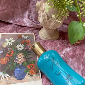 Estée Lauder Youth Dew vintage perfume 1950&#39;s collectible fragrance blue bottle rare fragrance boudoir