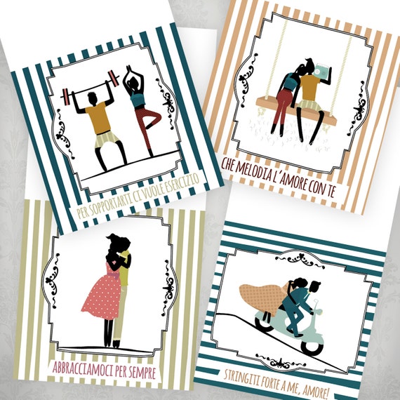 Italienische Liebe Zitate Liebe Illustrationen Minimale Illustrationen Liebeskarten Karten Italienischen Liebe Zitate