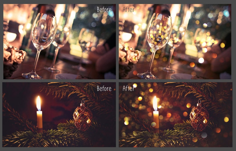 100 golden lights Photo effect overlays gold covers for picture 8